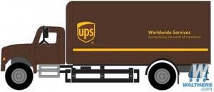 International 4900 Single Axle Box Van UPS Shield