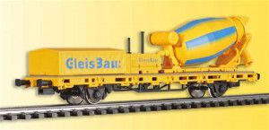 Gleisbau Flat Wagon w/Working Cement Mixer VI (DCC-Fitted)