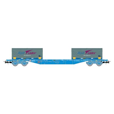 RENFE MMC3 Flat Wagon w/2x20' Coil Container Load VI