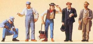American Railroad Track Workers/Conductor/Hobos Figure Set