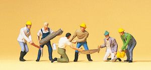 Lumberjacks (6) with Tools & Log Exclusive Figure Set