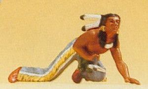 Native American Creeping with Tomahawk Figure