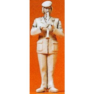 Military Musician Female Clarinet Player Unpainted Figure