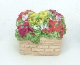 Square Stone Tub with Flowering Plants
