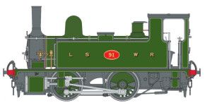B4 0-4-0T Dock Tank 91 Lined Green (DCC-Fitted)