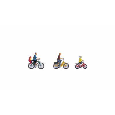 Family on a Bike Ride (4) Figure Set