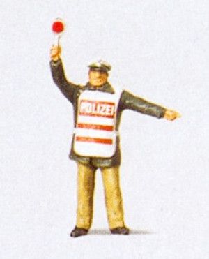 Policeman in Safety Vest Figure