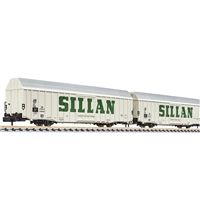 2-unit set, large goods wagon, Hbbks, DB, "SILLAN", era III (long version)
