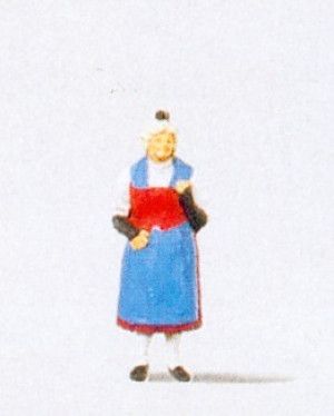 Woman in Swiss (Canton) National Costume Figure