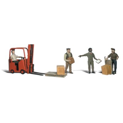 HO Workers W/Forklift