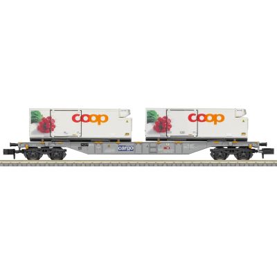 #P# SBB Cargo Sgns Flat Wagon w/Coop Container Load VI
