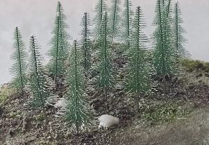 Snow Covererd Fir Trees 90mm (8) & 110mm (8)