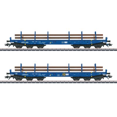 *VTS Salmmps Heavy Duty Flat Wagon w/Rail Load (2) VI