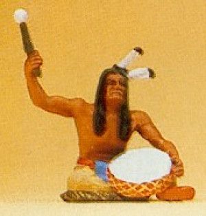 Native American Sitting with Drum Figure