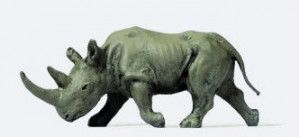 African Rhinoceros (Head Down) Figure