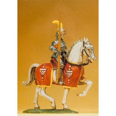Knight Riding with Raised Lance Figure