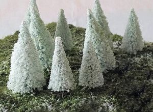Snow Covered Dense Pine Trees 80mm (5) & 110mm (7)