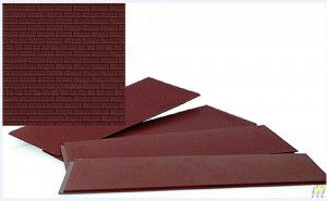 Dark Red Brick Sheets 10.1x24.7cm (4)