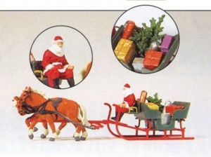 Horse Drawn Sleigh with Father Christmas and Presents