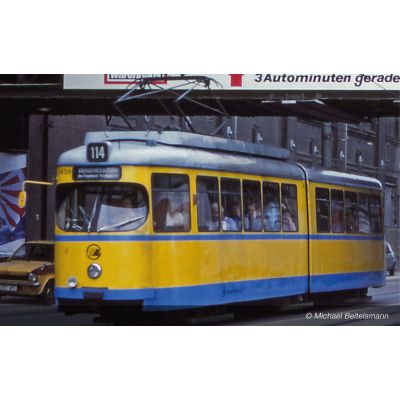 Duewag GT6 Essen Tram Yellow/Blue IV (DCC-Fitted)