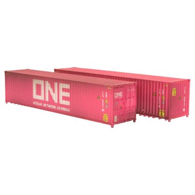 40ft Container Set (2) ONE Weathered