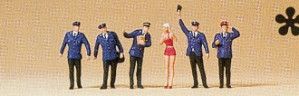 DB Railway Personnel (5) and Young Lady Figure Set