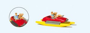 Couple in Red Bedal Boat (1x2) Exclusive Figure Set