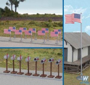 American Flags and Mailboxes Kit