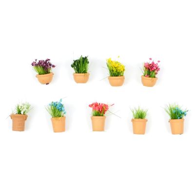 Flowers in Pots Set B (9) (GM107)