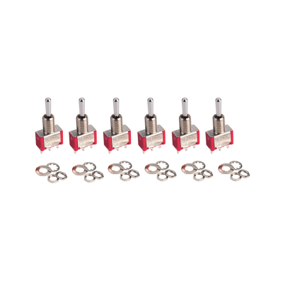 Alpha Toggle Switch (6-Pack of On-Off-On Sprung Toggle Switches)