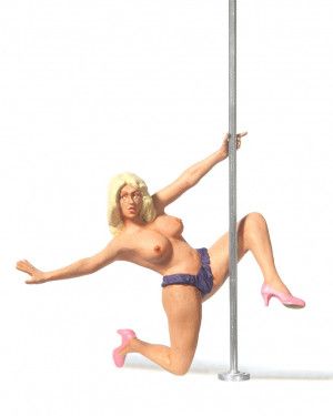 Pole Dancer Leg Around Pole Figure