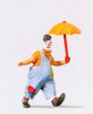 Clown with Umbrella Figure