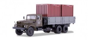 KRAZ-257B1 Flatbed Truck with Container Load