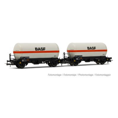 *DB Zgs 2 Axle Gas Tank Wagon BASF Set (2) IV