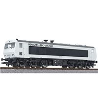 Diesel locomotive, DE2500, 202 002-0, 6-axle, DB, white, era IV
