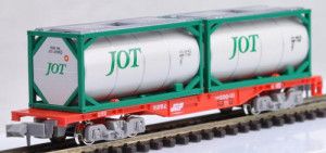 JR Koki 200 Flat Wagon with ISO Tanktainer Load