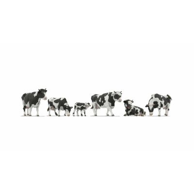*Black & White Cows (6) Figure Set