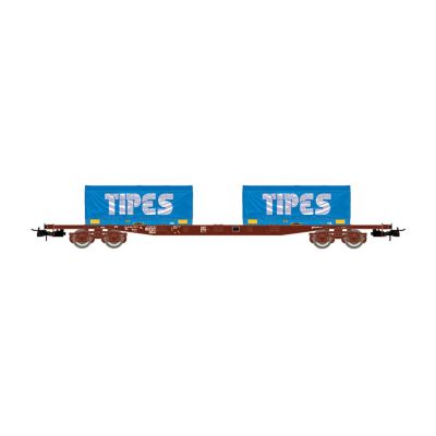 SNCF S70 Container Wagon w/2x20' TIPES Container Load V