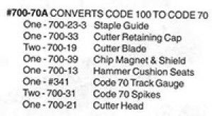 Conversion Kit Code 70 to 83