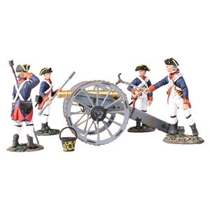 British Royal Artillery 6 Pound Gun & Crew - 5 Piece Set