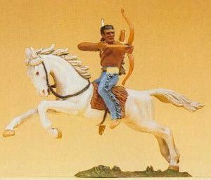 Native American Riding with Bow Figure