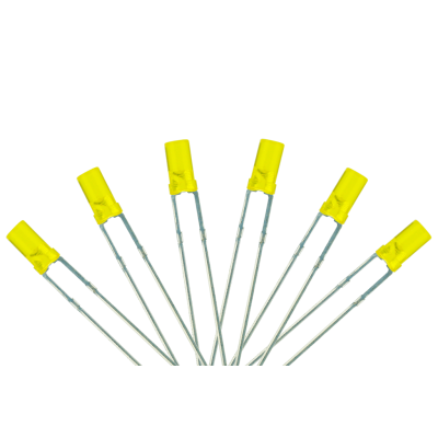 Flat Front Type 6x 3mm (w/Resistors) Signal Yellow