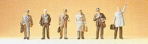 Businessmen in Coats (6) Figure Set