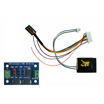 Zen Black Decoder: 21 pin MTC and 8 pin connection. 6 full power functions. Includes 1x ABC module.
