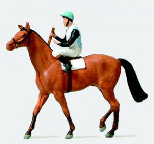 Jockey on Racehorse Figure