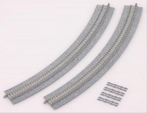 Curved Track with Wide Underlay (4) R317 45 Deg