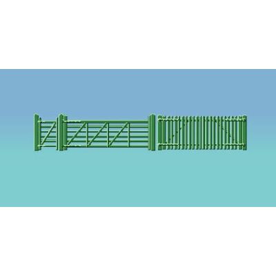 Picket fencing, green (inc. Gates & ramps)