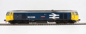 Class 50 036 'Victorious' BR Large Logo Blue Weathered