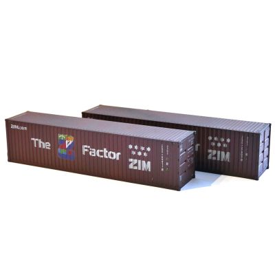 40ft Hi-Cube Container Pack (2) ZIM Weathered