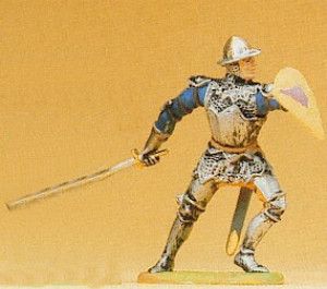 Knight Parrying with Sword Figure